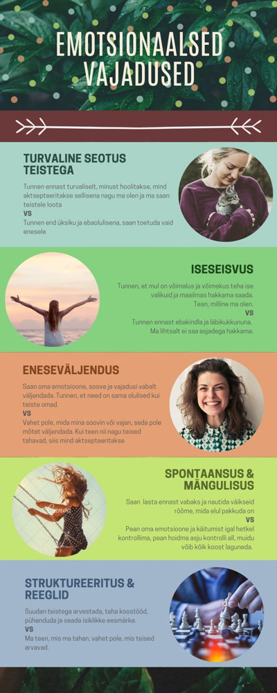 infograafik emotsionaalsed vajadused kujundus